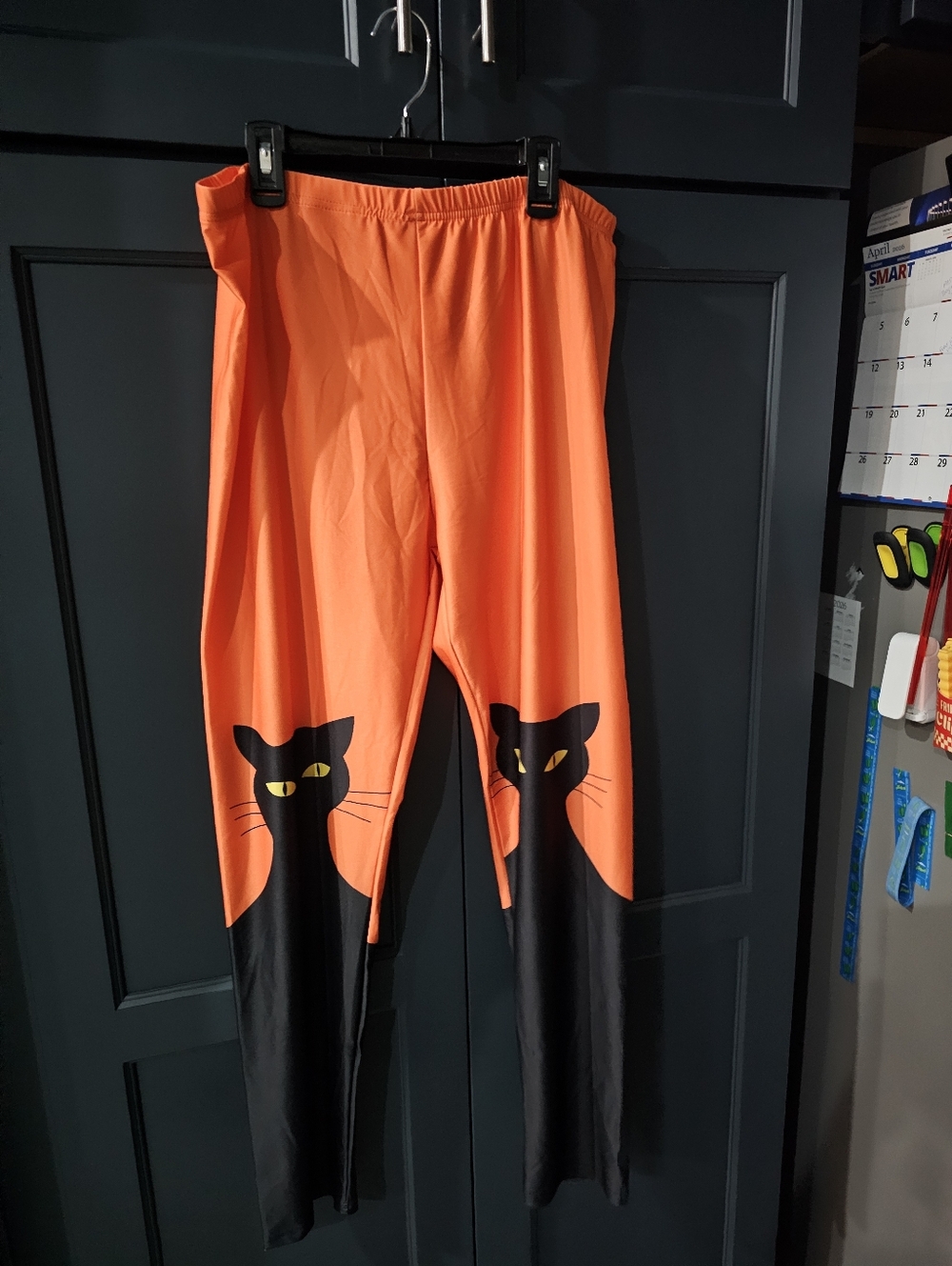 Lily by Firmiana Cat Lovers leggings Size 1XL New with Tag Orange & Black